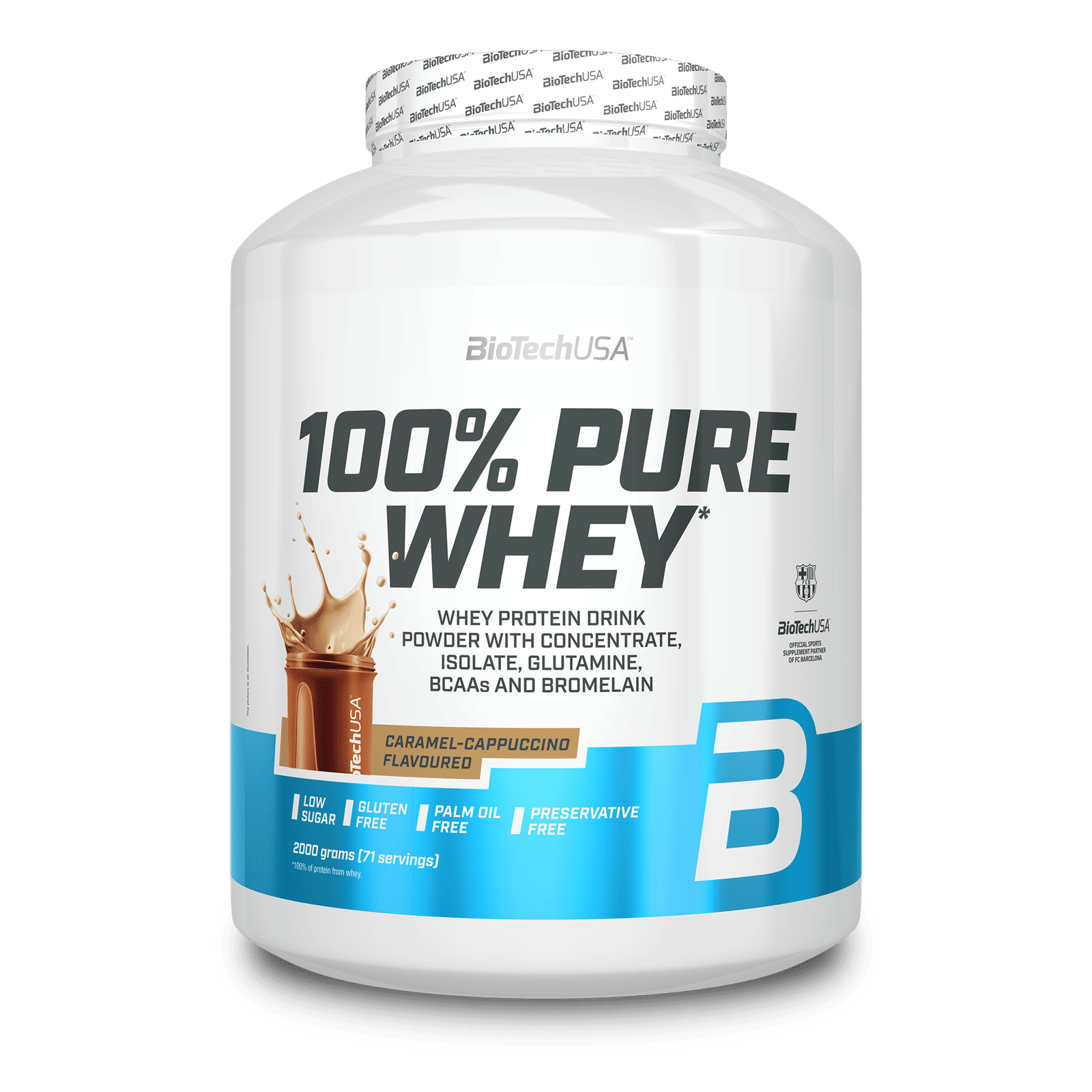 100PureWhey-2000g-CaramelCappuccino_2000x2000.png BioTechUSA 100% Pure Whey - Image 1